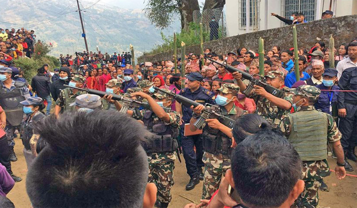 Tensions in Sindhupalchowk’s Jyamire, Army moves forward to take the situation under control