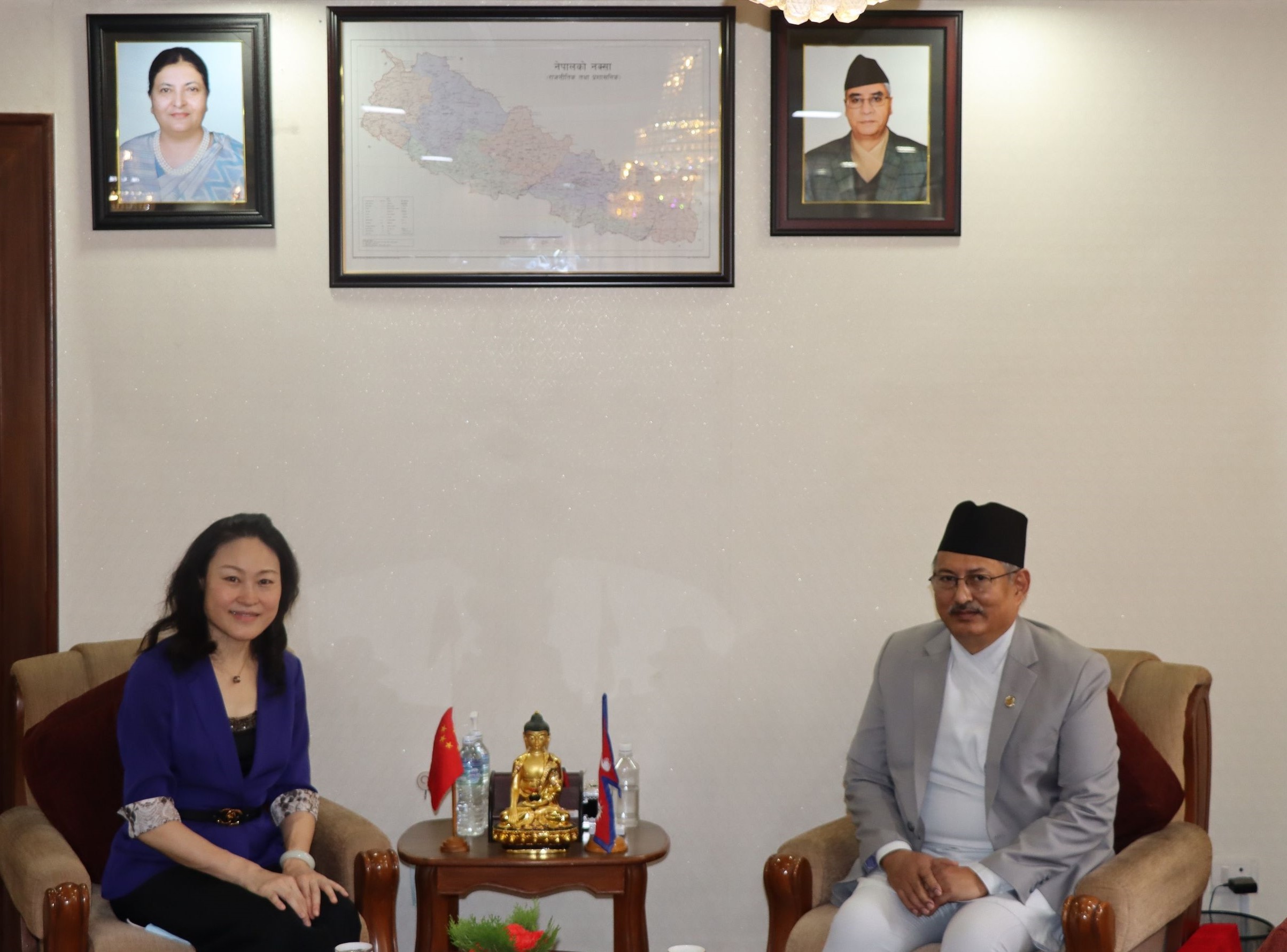 Chinese Ambassador pays courtesy call on Home Minister Khand