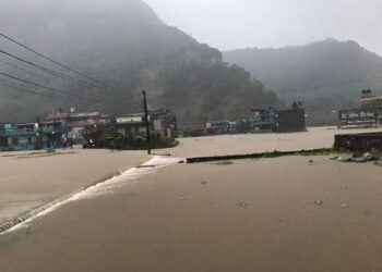 Incessant rain inundates 300 houses in Hemja, 15 houses still at risk