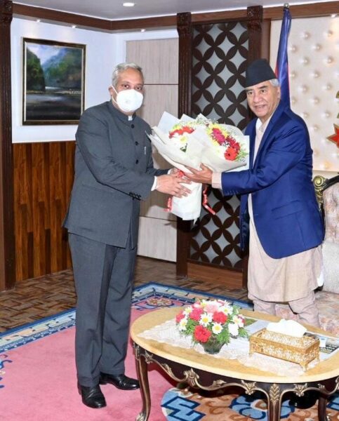 Indian Ambassador to Nepal presents letter of credence to President ...