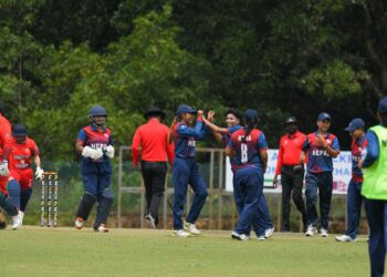Nepali women cricket team returns home