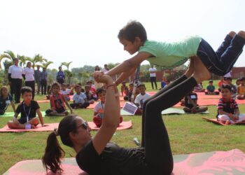 Nepal’s Nivedita teaches yoga to kids in India’s Varanasi