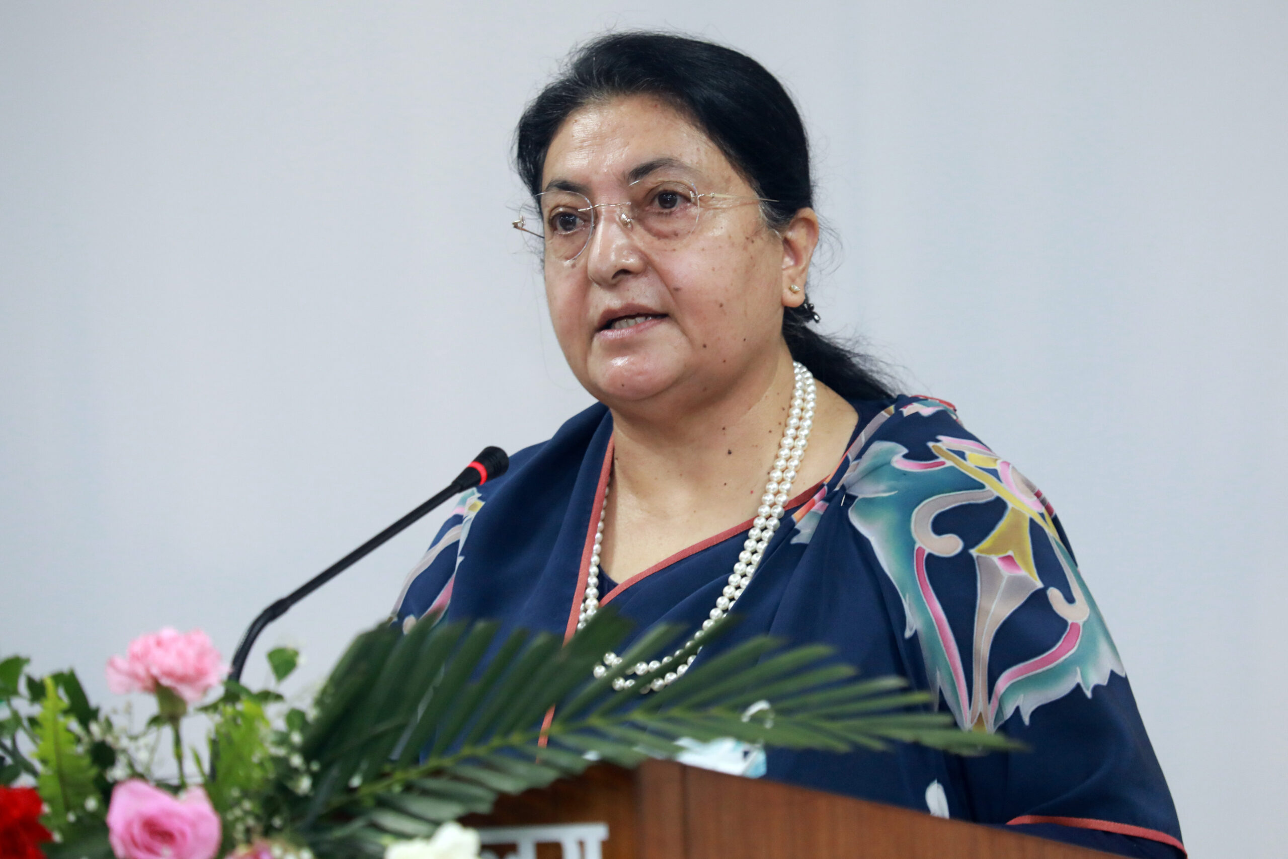 President Bhandari consulting with former security officials on Citizenship Bill