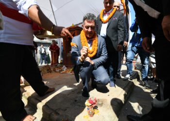 US Ambassador Berry inaugurates restoration of Kyalimana Dyo Pavilion in Kirtipur