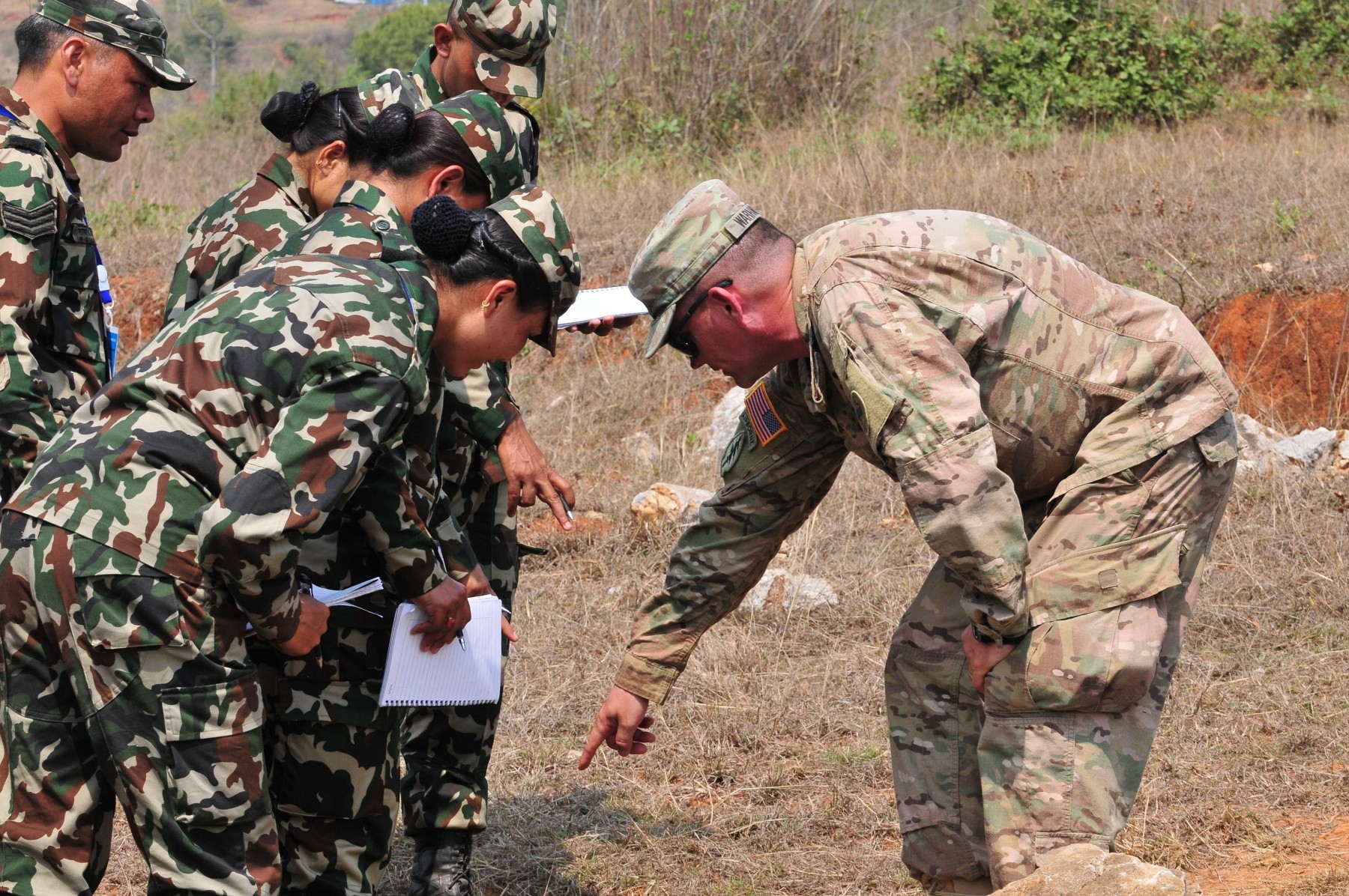 Joint training between Nepali and US forces