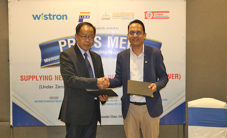 Malaysia’s Wistron Technology to take Nepali workers on zero investment; 450 to fly in first phase