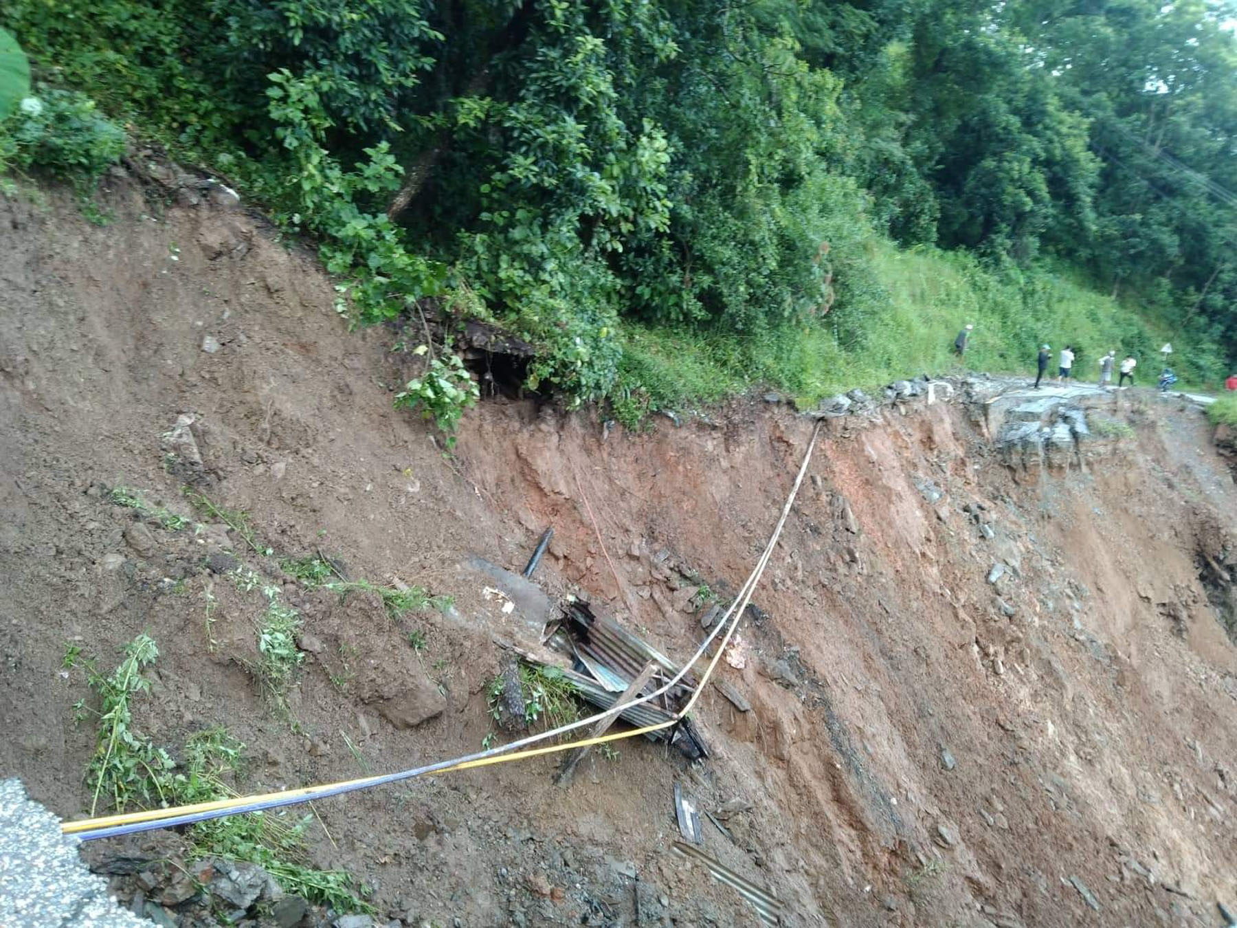 Landslide disrupts water supply project in Surkhet « Khabarhub