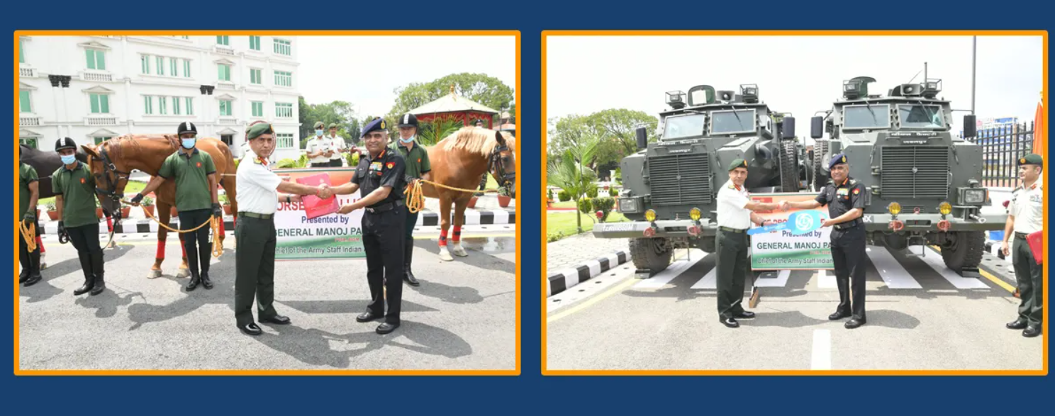 Indian Army Chief Pande hands over military equipment to Nepali Army