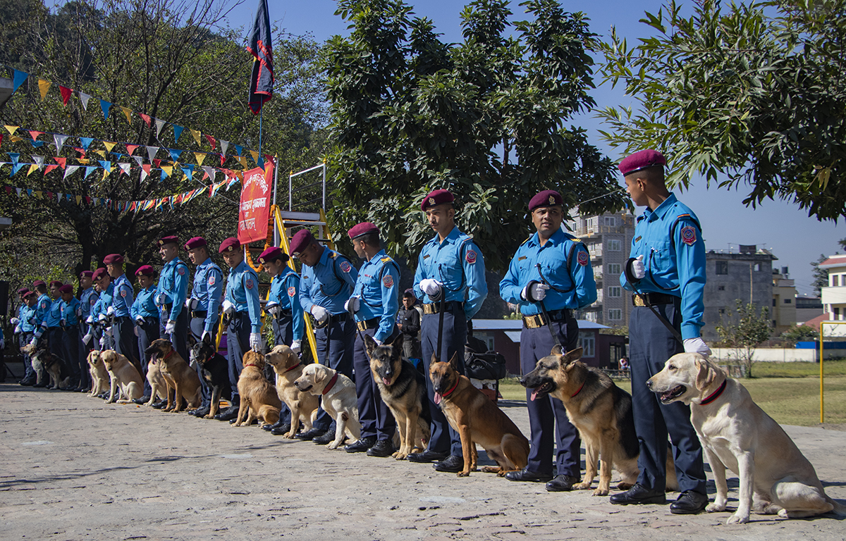 Nepal Police celebrates Kukur Tihar (In pics)