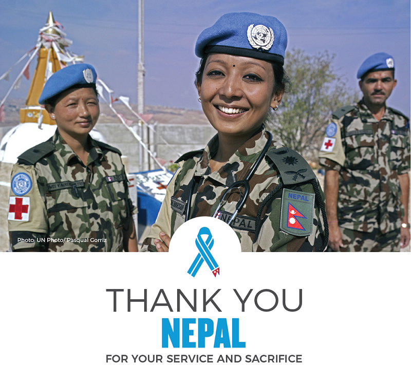 Role of Nepali ‘blue helmets’ applauded on occasion of UN Day