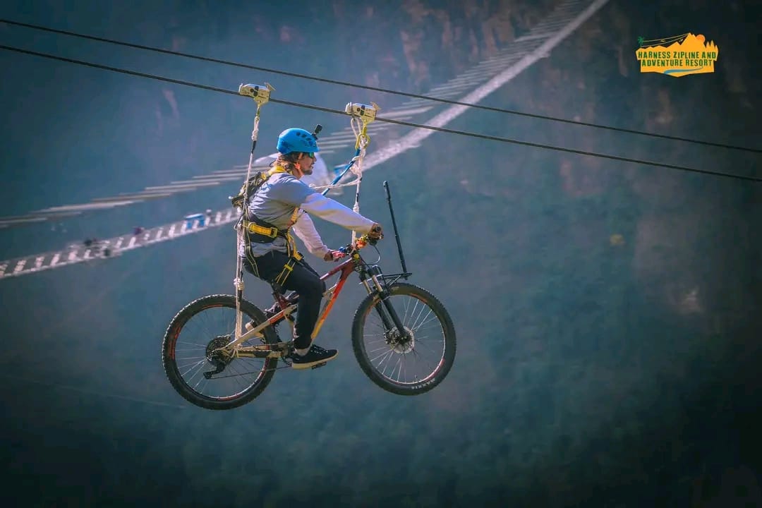 World cyclist Baral rides on zipline