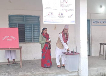 Socialist Chair Nepal casts vote in Rautahat