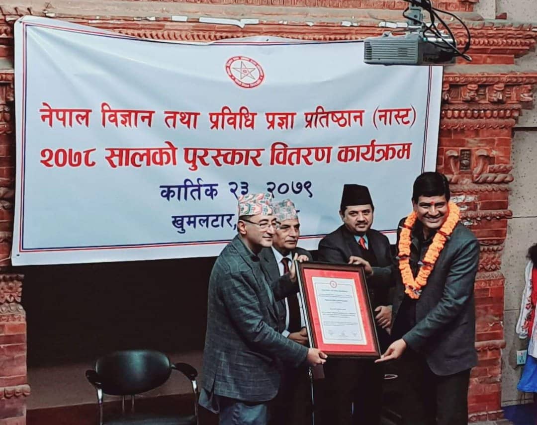 NFSJ founding President Karki bestowed with science and technology award