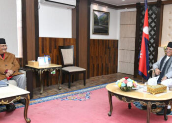Prime Minister Dahal and UML Chairman Oli hold talks