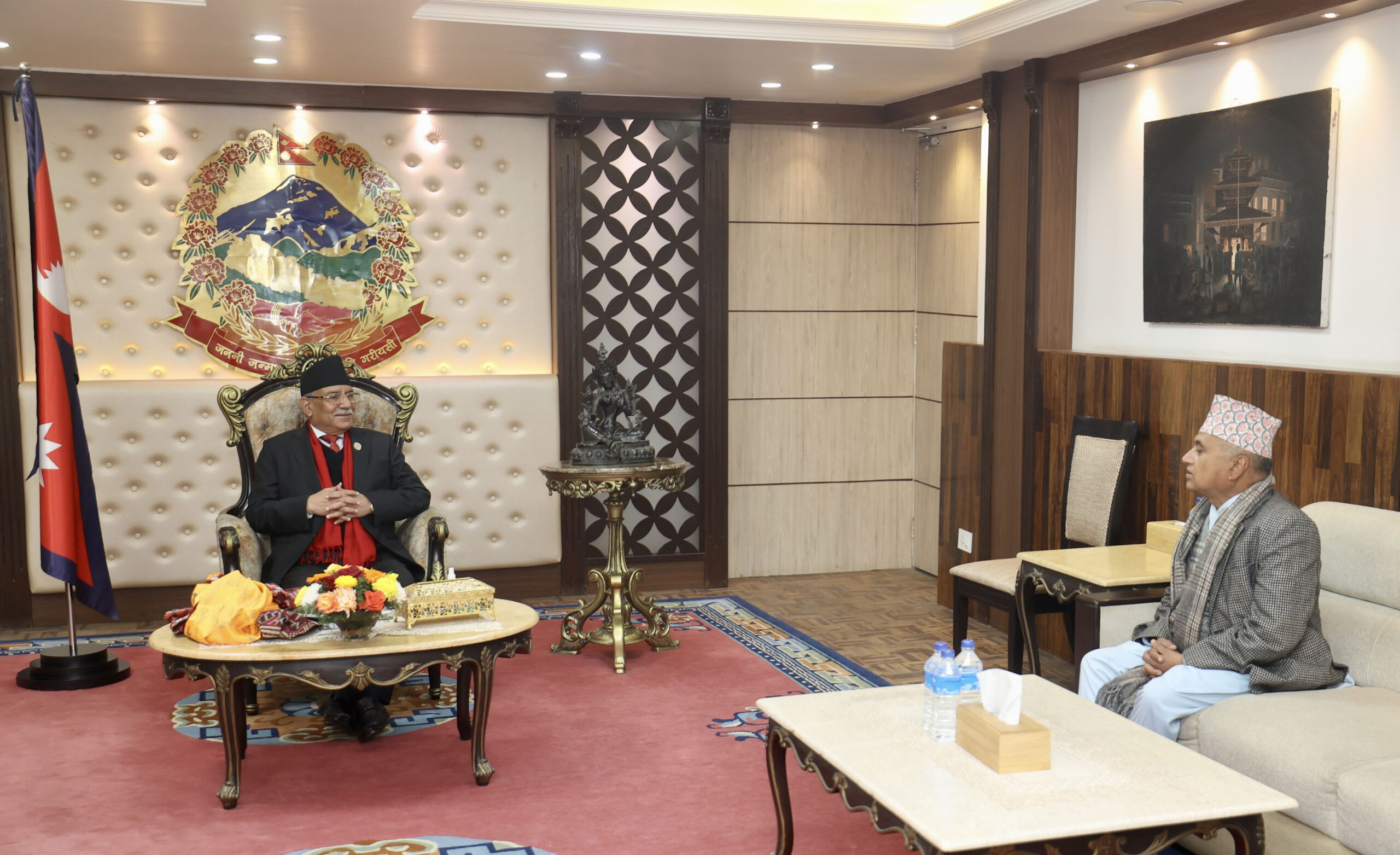 Gandaki CM Adhikari discusses cabinet expansion with PM Dahal
