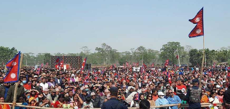 Former King Gyanendra inaugurates UML leader Prasai’s ‘Mechi-Mahakali campaign’