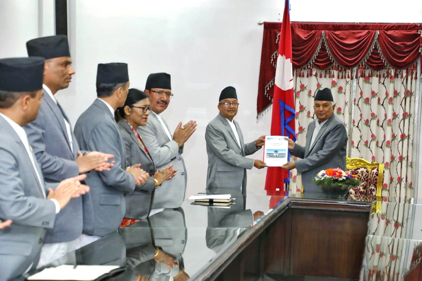 EC presents report on Vice President’s election to President Paudel