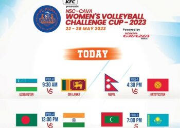 Nepal facing Kyrgyzstan in CAVA Women’s Cup volleyball today