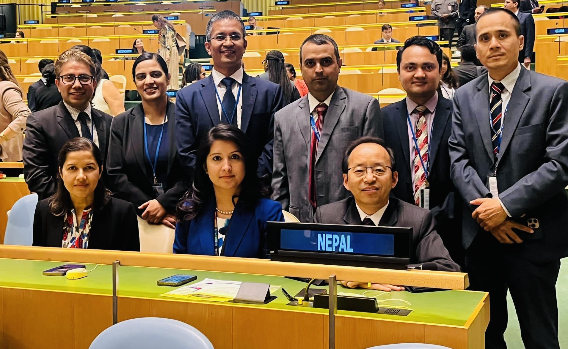 Nepal Elected UN ECOSOC Member For 2024 26 Khabarhub   Nepal Team Un 