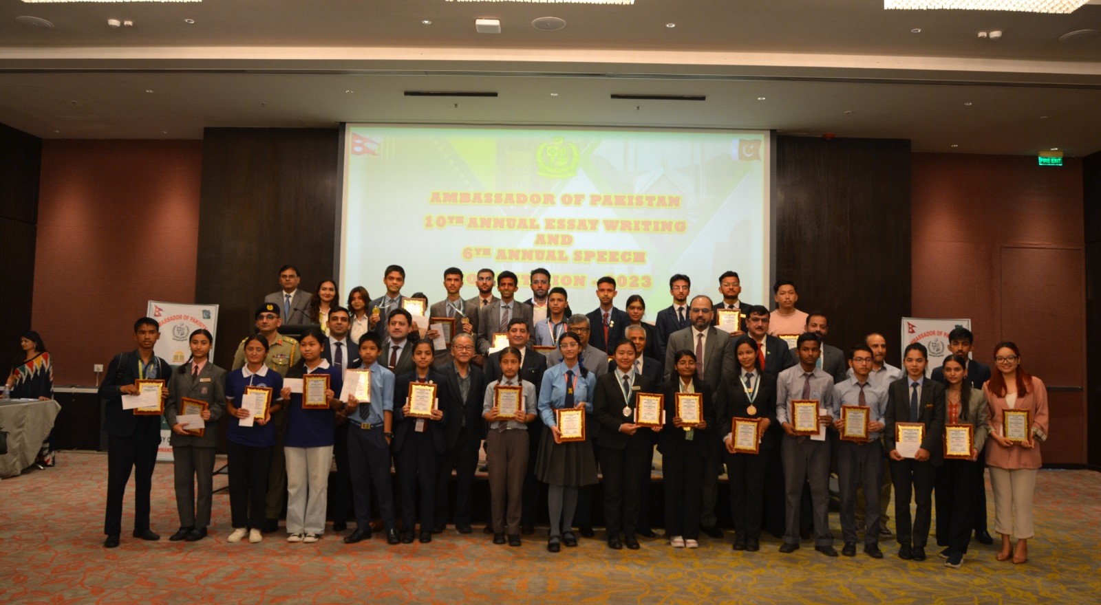 Pakistani Embassy awards winners of essay writing and speech competitions