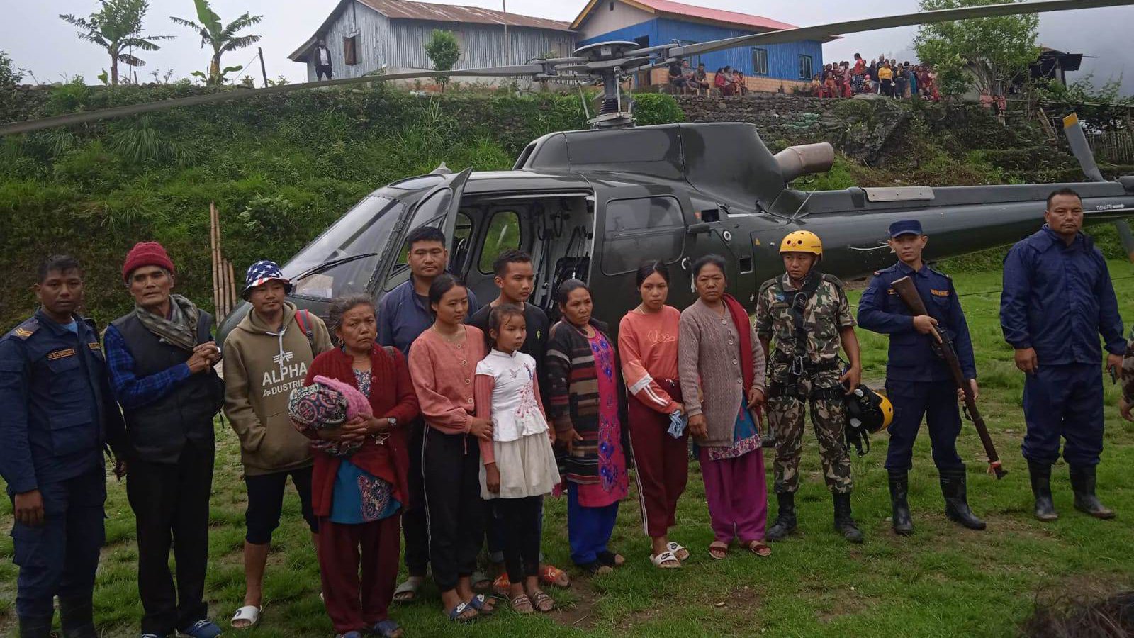 NA chopper rescues 12 trapped in landslide