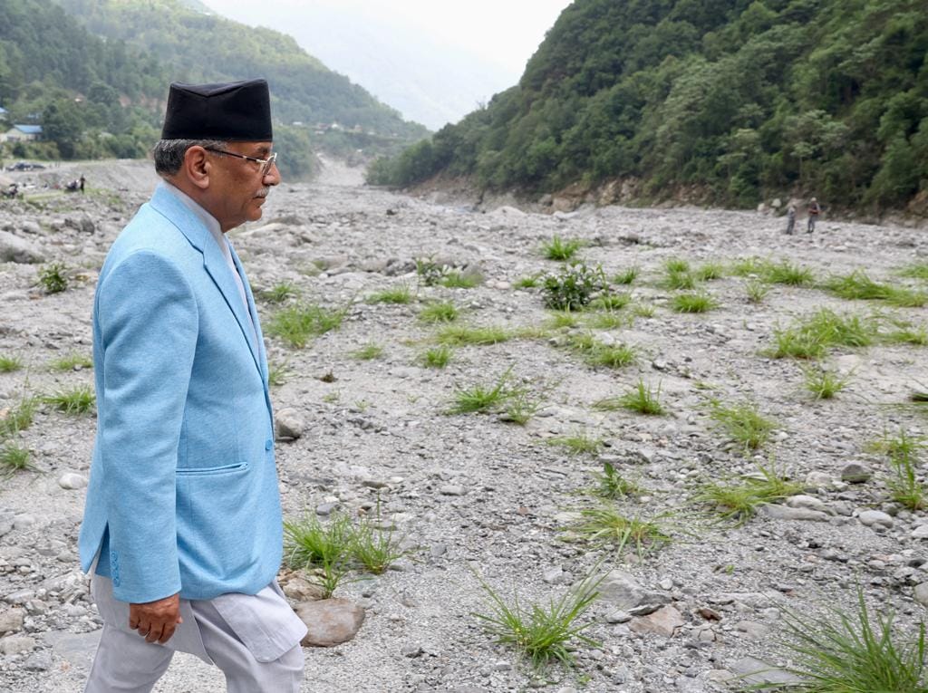 PM Dahal off to inspect flood, and landslide-hit districts