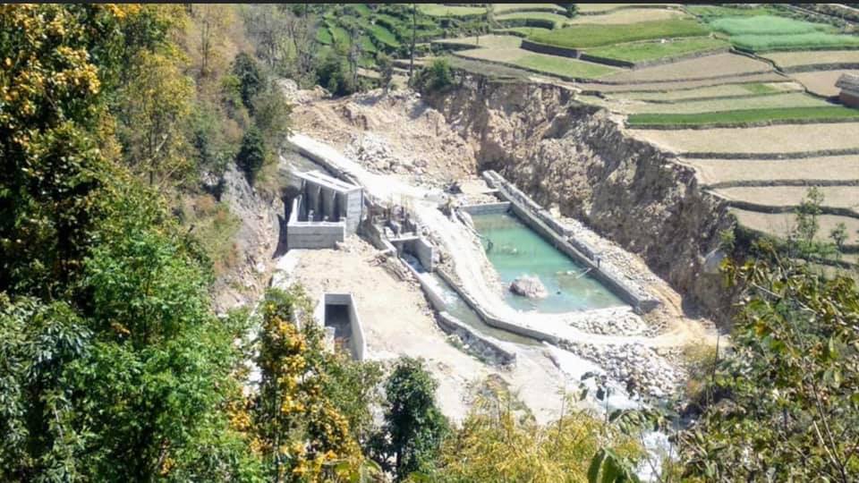 Landslide causes damages to micro hydel project in Myagdi