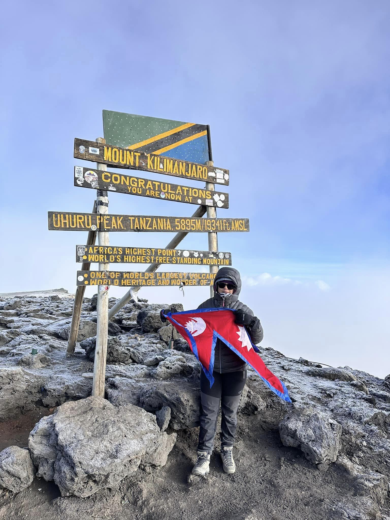 Actress Diya Pun scales Mt Kilimanjaro