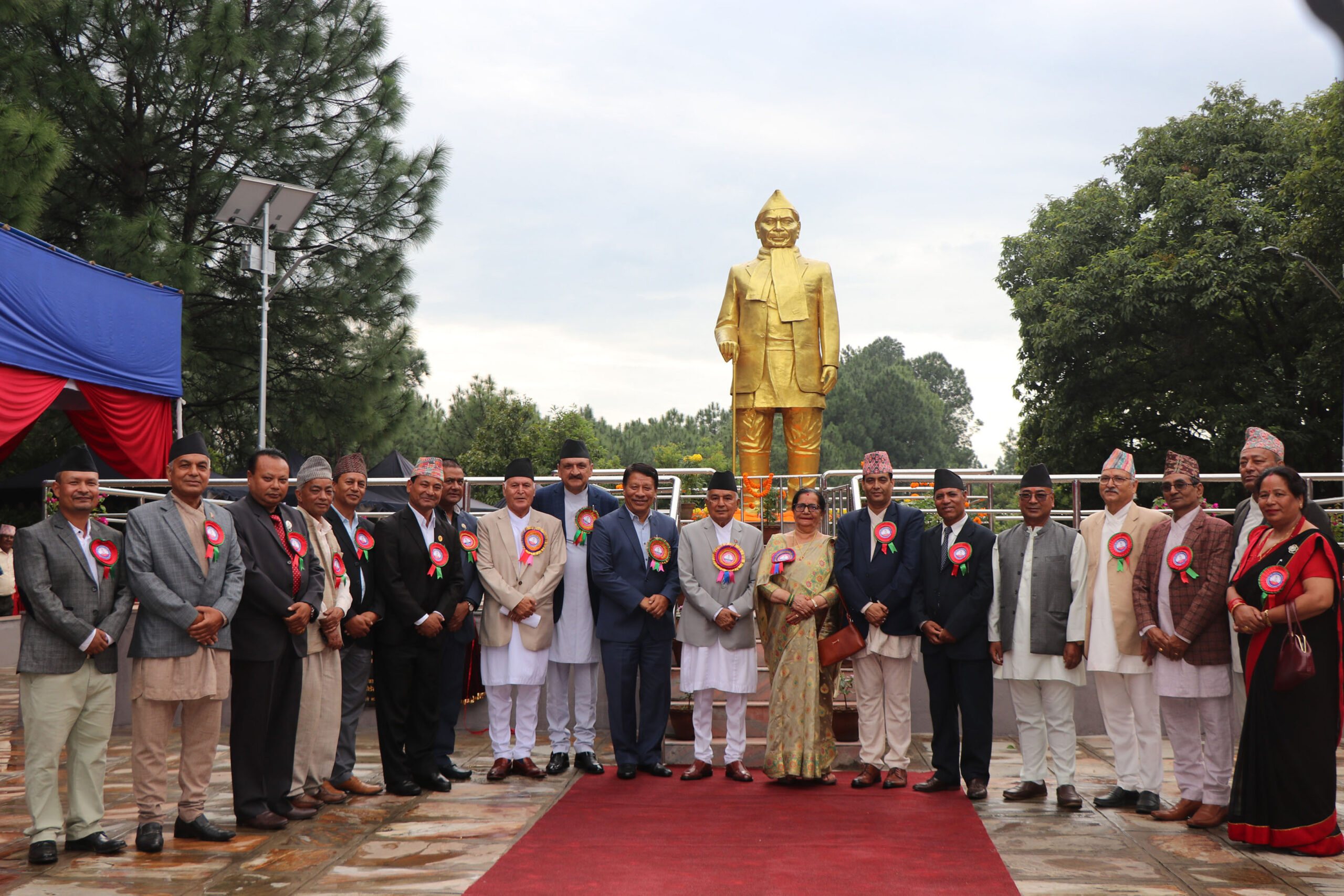 President Paudel unveils life-size statue of Ganeshman Singh