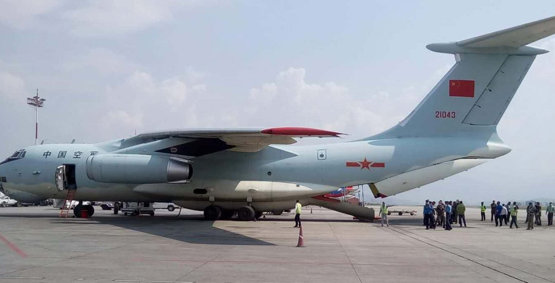 Two Chinese planes with earthquake relief items land in Pokhara