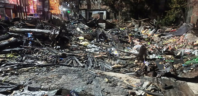 Fire in Inaruwa market cause over Rs 5 million in damages