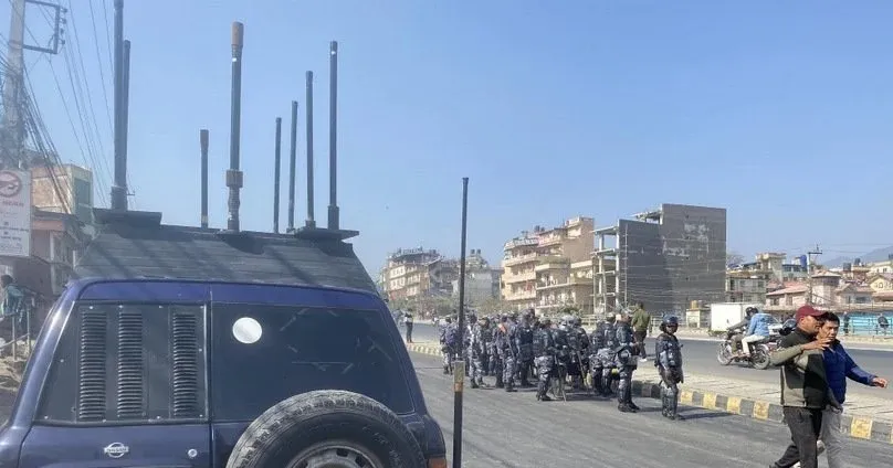 Police employ jammer vehicle amidst demonstrations in Kathmandu disrupting mobile networks