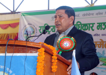 DPM Shrestha pledges to provide land for landless people