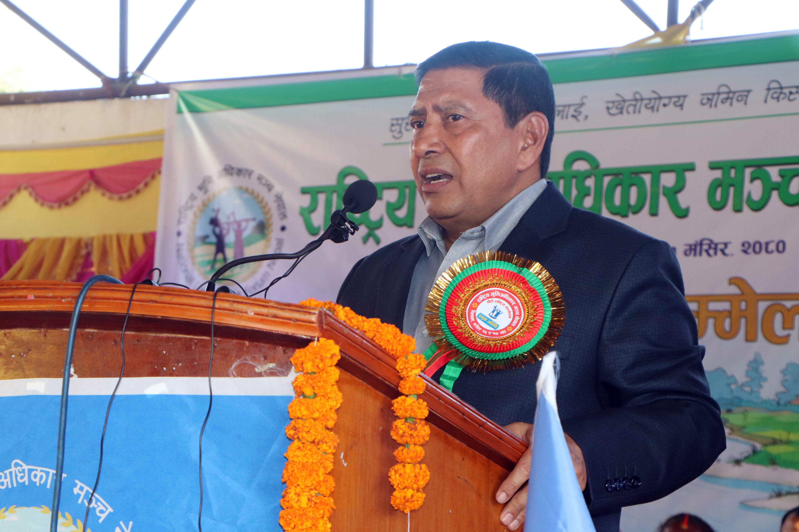 DPM Shrestha pledges to provide land for landless people