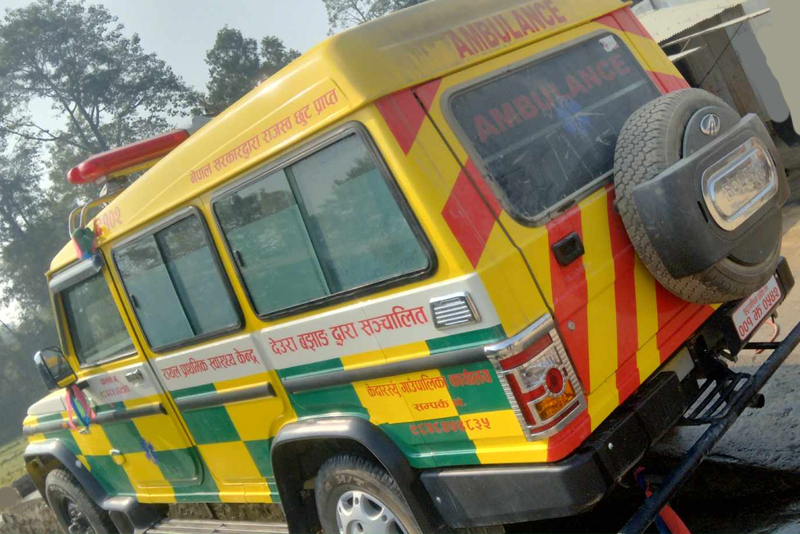 Hasish recovered from ambulance, driver apprehended