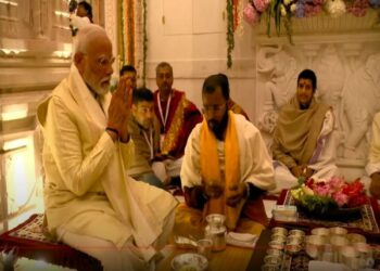 India PM Modi participates in Pran Pratishtha ceremony at Ram Temple in Ayodhya