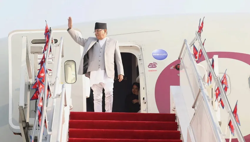 PM Dahal back in Nepal after attending NAM Summit in Uganda