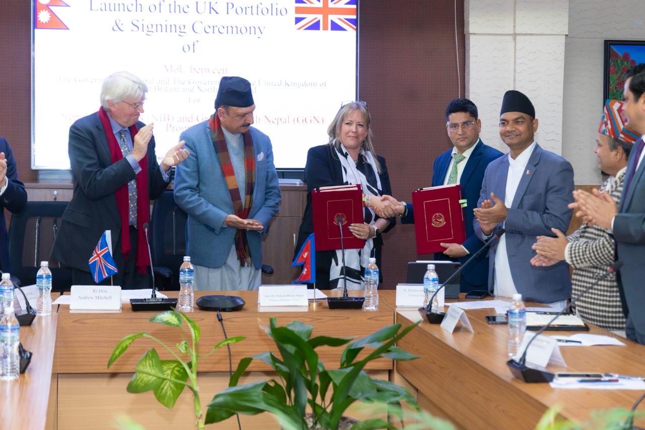 Nepal, UK sign agreement to enforce programs on business and green growth