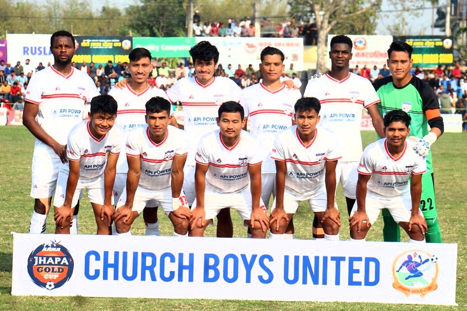 Church Boys United triumphs in Jhapa Gold Cup with a 3-0 victory over APF