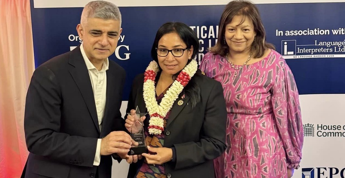 Bharatpur Mayor Renu Dahal honored with International Mayor Award in UK