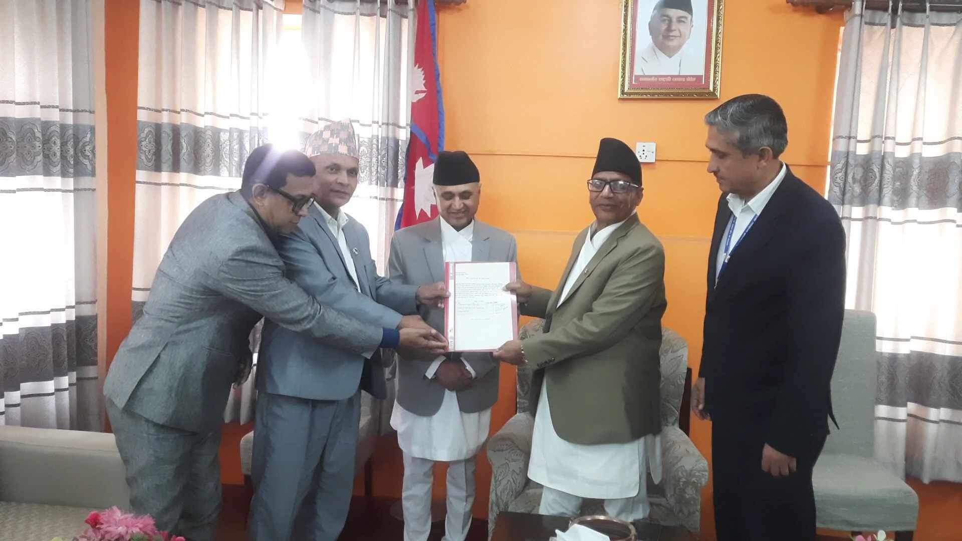 Khagaraj Adhikari of CPN-UML vies for the post of Gandaki Province CM 