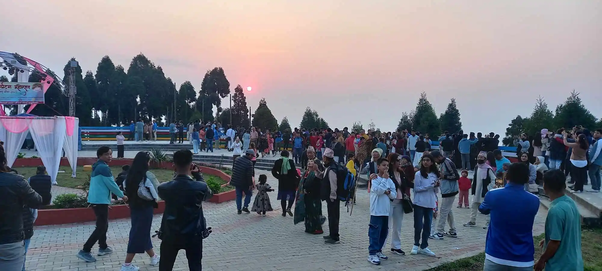 IN PICS: Welcoming New Year 2081 with the first sunrise at Shree Antu