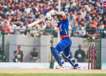 Nepal secures victory over West Indies ‘A’ in inaugural T20 match, led by Captain Poudel’s century