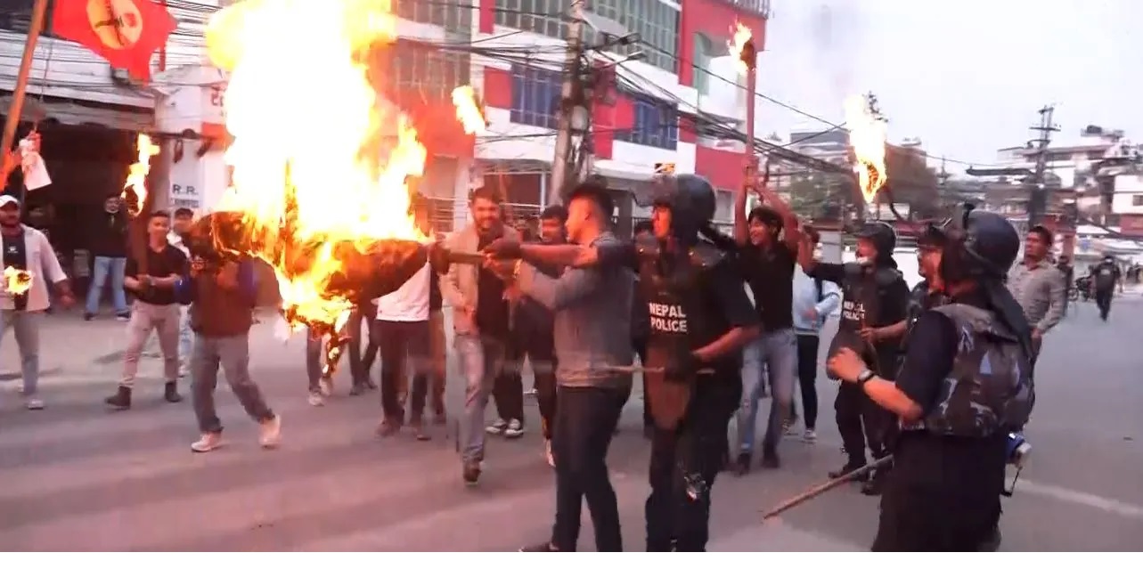 NSU protests in Kathmandu demand resignation of Home Minister Lamichhane