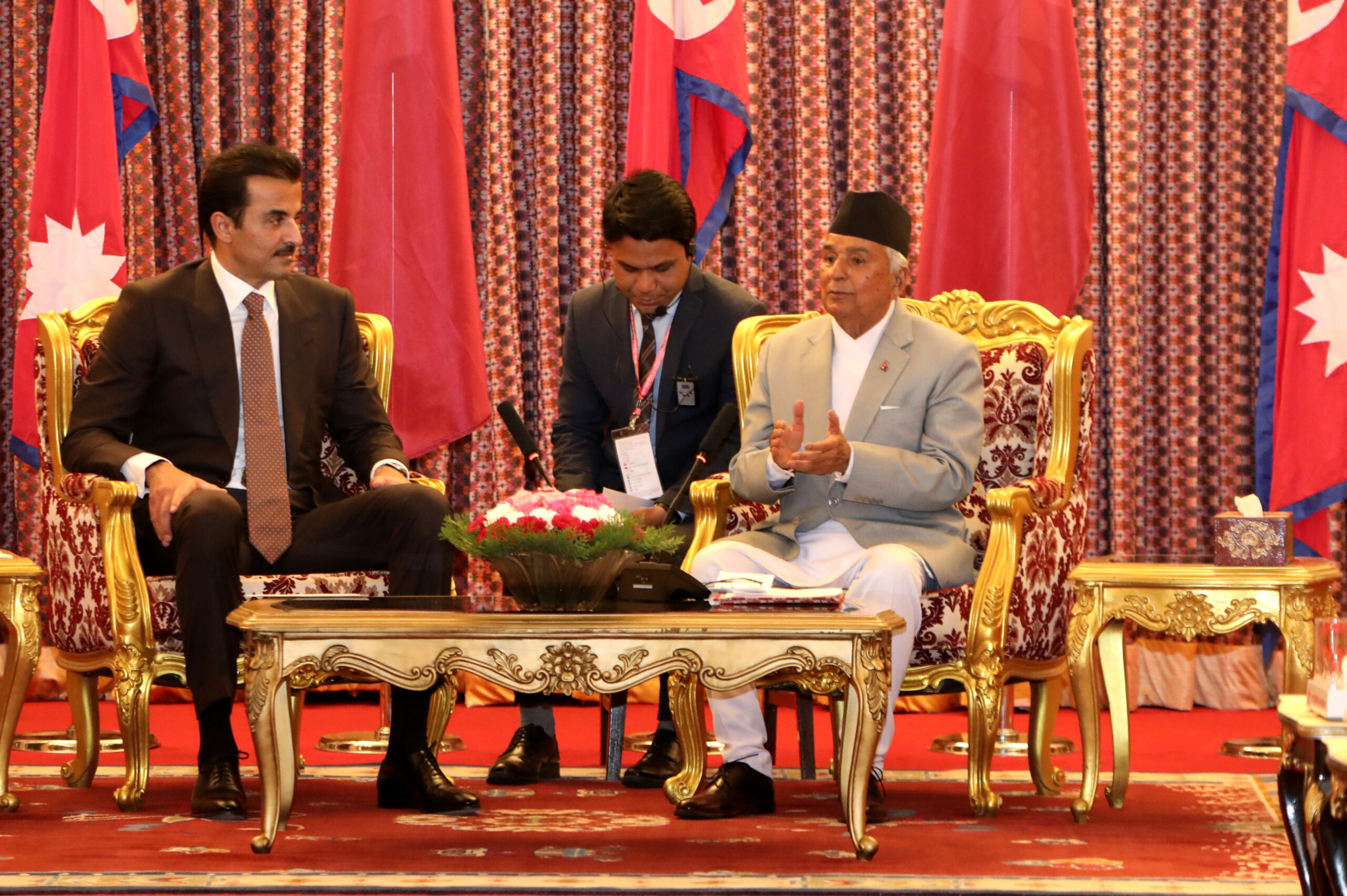 President Paudel and Qatar Emir discuss climate change impact and strengthening Nepal-Qatar relations