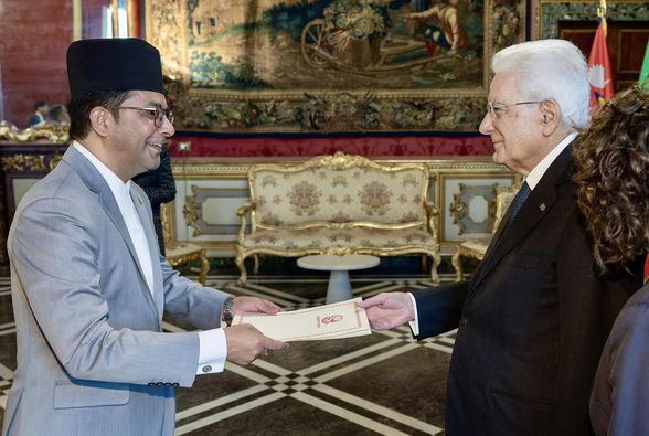 Non-resident Ambassador of Nepal to Italy, Subedi presents Letter of Credence