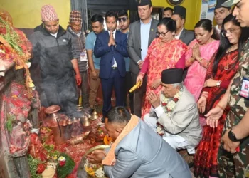 President Paudel visits Sapantirtha Temple 