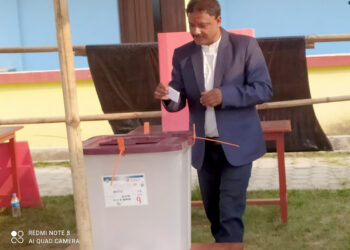 Vote Rigging inside polling center in Ilam, police seize materials