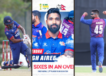 Airee creates history: First Nepali cricketer to hit six sixes in T20Is