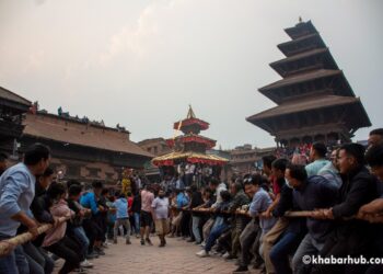 IN PICS: Bisket Jatra commences in Bhaktapur